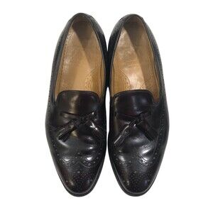 Johnston&Murphy Leather Tassel Loafers Mens  Burgundy Size 8